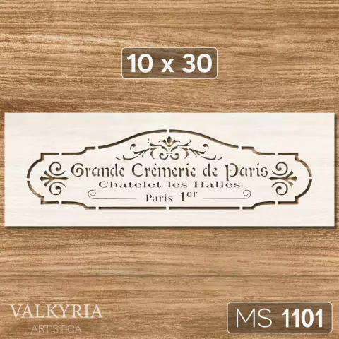 Stencil 10 x 30 "Cremerie de Paris" | MS 1101