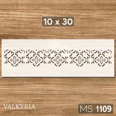 Stencil 10 x 30 "Guarda Baldosas" | MS 1109