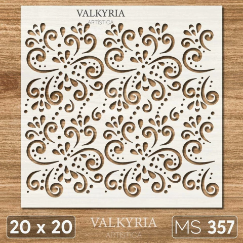 Stencil "Fondo Arabescos" 20 x 20 | Manos Stencils