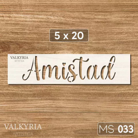 Stencil 5 x 20 "Amistad" | MS 033