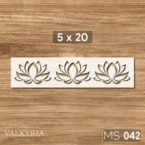 Stencil 5 x 20 "Guarda Flor de Loto" | MS 042