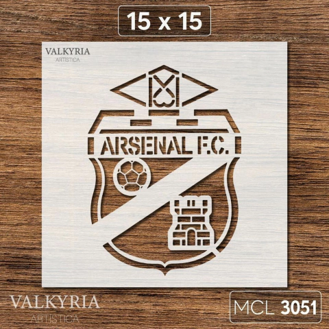 Stencil "Escudo Arsenal F.C." 15 x 15 | MCL Láser