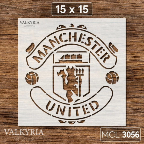 Stencil "Escudo Manchester United" 15 x 15 | MCL Láser