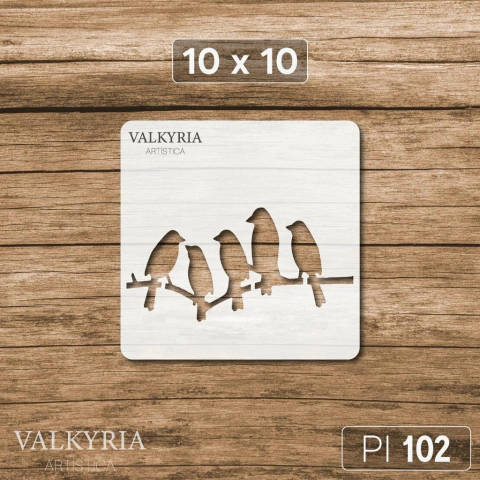 Stencil 10 x 10 "Pajaritos" | PI 102