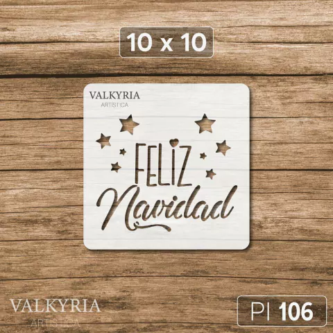 Stencil 10 x 10 "Feliz Navidad" | PI 106