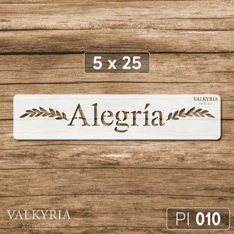 Stencil 5 x 25 "Alegría" | PI 010