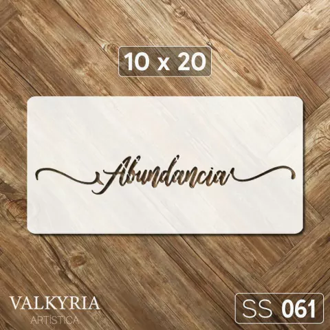 Stencil 10 x 20 "Abundancia" | SS 061