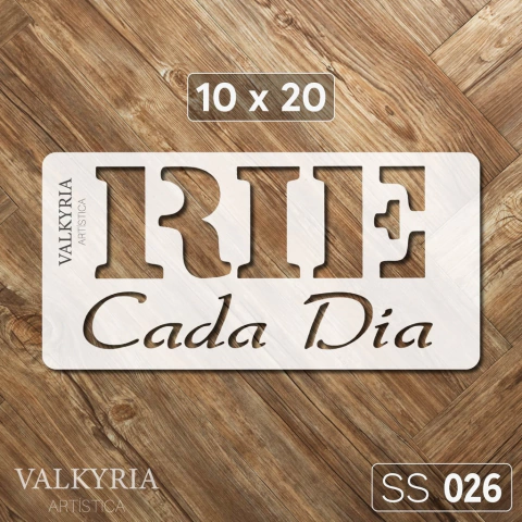 Stencil "Rie cada Dia" 10 x 20 | Shine Deco Laser