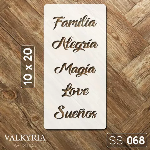 Stencil 10 x 20 "Palabras Varias" | SS 068