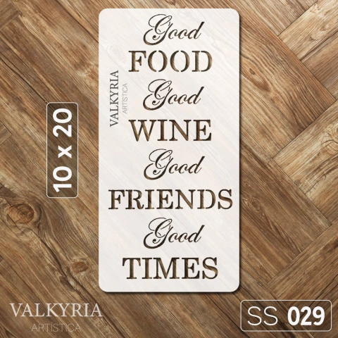 Stencil "Buenos Tiempos" 10 x 20 | Shine Deco Laser