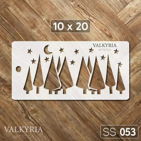 Stencil 10 x 20 "Noche de Pinos" | SS 053