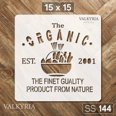 Stencil "The Organic" 15 x 15 | Shine Deco Laser