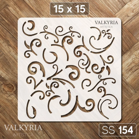 Stencil "Fondo Arabescos" 15 x 15 | Shine Deco Laser