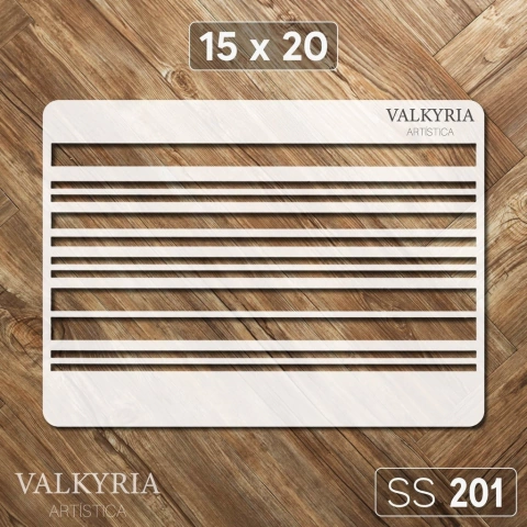 Stencil "Líneas Dobles" 15 x 20 | Shine Deco Laser