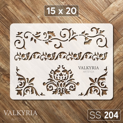 Stencil "Guardas y Esquineros" 15 x 20 | Shine Deco Laser