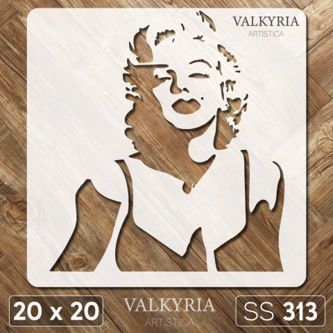 Stencil "Marilyn Monroe" 20 x 20 | Shine Deco Laser