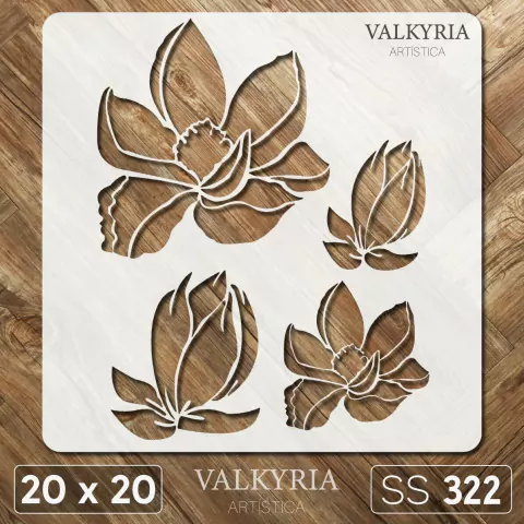 Stencil 20 x 20 "Flores" | SS 322