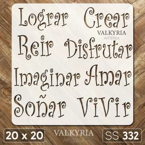 Stencil 20 x 20 "Palabras" | SS 332