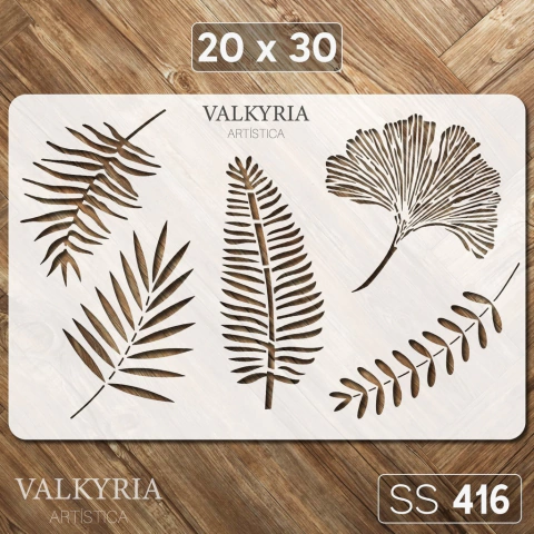 Stencil "Set de Hojas" 20 x 30 | Shine Deco Laser