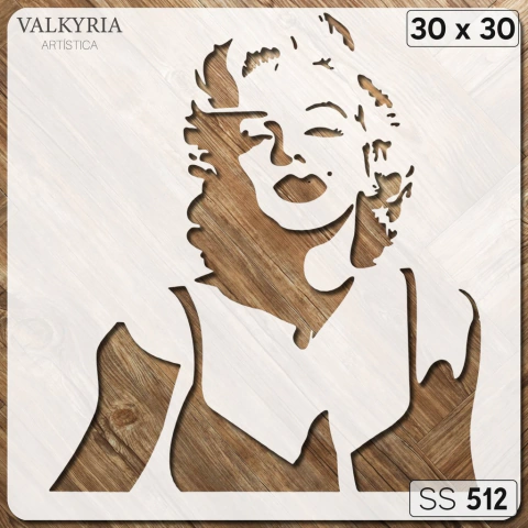Stencil "Marilyn Monroe" 30 x 30 | Shine Deco Laser