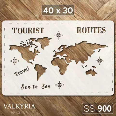 Stencil 40 x 30 "Mapamundi" | SS 900