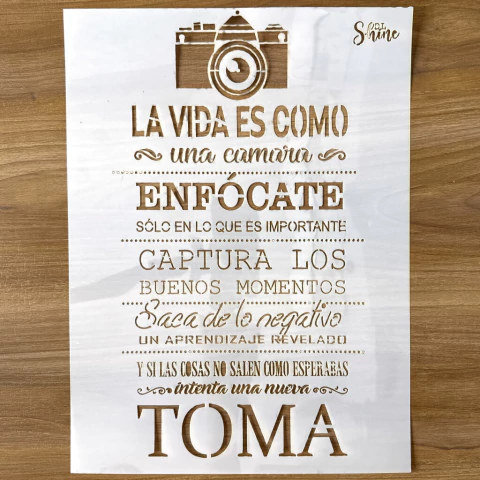 Stencil 40 x 30 "Cartel XL sobre la Vida" | SS 901 - comprar online