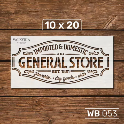 Stencil 10 x 20 "General Store" | B053