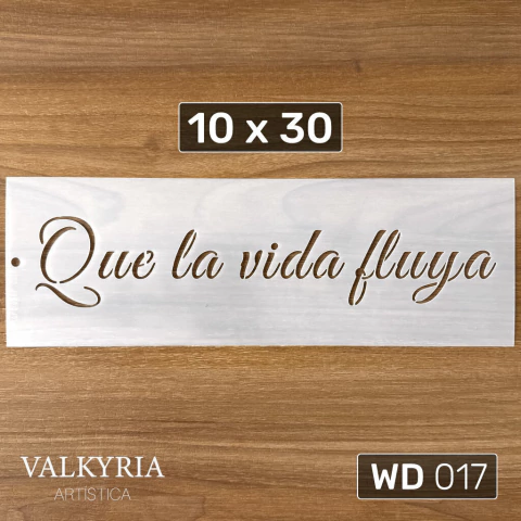 Stencil 10 x 30 "Que la Vida Fluya" | D017 - comprar online