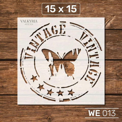 Stencil "Mariposa Vintage" 15 x 15 | Sweet Art Láser