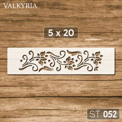 Stencil 5 x 20 "Guarda Floral" | ST 052