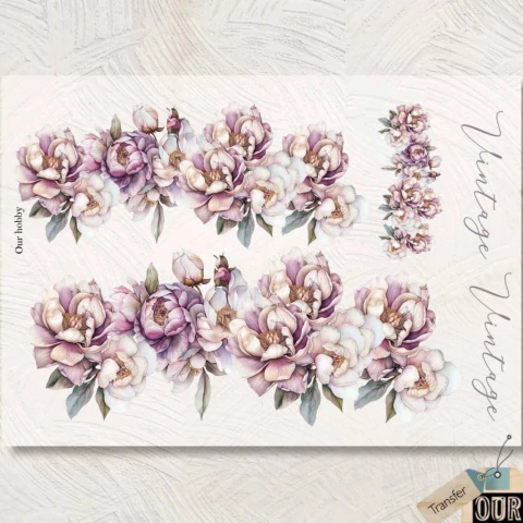 Transfer Color A4 "Bouquet Flores Violeta" | TH 083 - comprar online