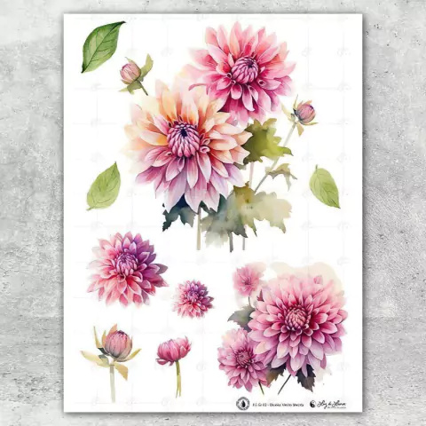 Transfer UV 20 x 15 "Dalias" | LV 014