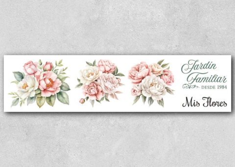 Transfer UV 34 x 8 "Flores 1" | VK 206 - comprar online