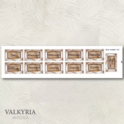 Transfer UV 31 x 7,5 "Condimentos" | VH 013