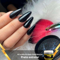 Pó Acrílico Preto Estrelar 40g Potent - comprar online