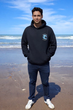 CANGURO (HOODIE). TU GRACIA ABUNDA. NEGRO. Tela rustico (no friza). en internet