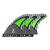 BANANA WAX - QUILHA SURF WAX CARBON PRETO VERDE FCS2C MEDIUM na internet