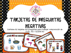 Tarjetas de preguntas negativas