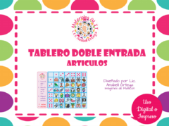 TABLERO DOBLE ENTRADA - ARTÍCULOS