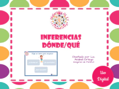 Inferencias DÓNDE, QUÉ