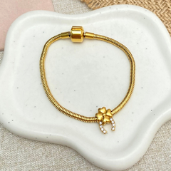 Charm herradura y trébol dorado - 0635CH - comprar en línea