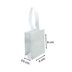 Bolsa de papel mini con liston blanca - 0778E - comprar en línea