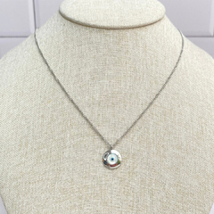 Collar ojo madre perla plateado - 1056D