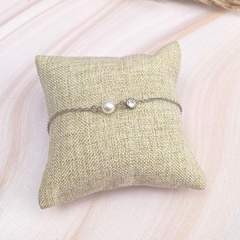 Tobillera cristal y perla Plateado - 1693O - comprar en línea