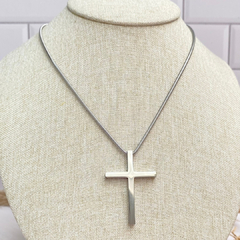 Collar cruz plateado - 2212D - comprar en línea