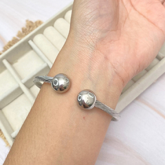 Brazalete magnético plateado - 2225Z - Taibell
