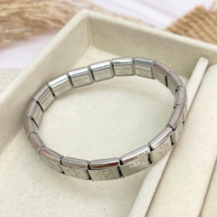 Brazalete italiano con cruces plateado - 2346P - comprar en línea