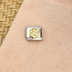 Charm flor con cristal bicolor - 2479CH