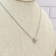 Collar aro con zirconias plateado - 2503D en internet