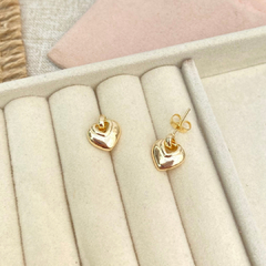 Arete corazón liso - 2521A